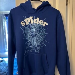 Spider Blue Hoodie for Men